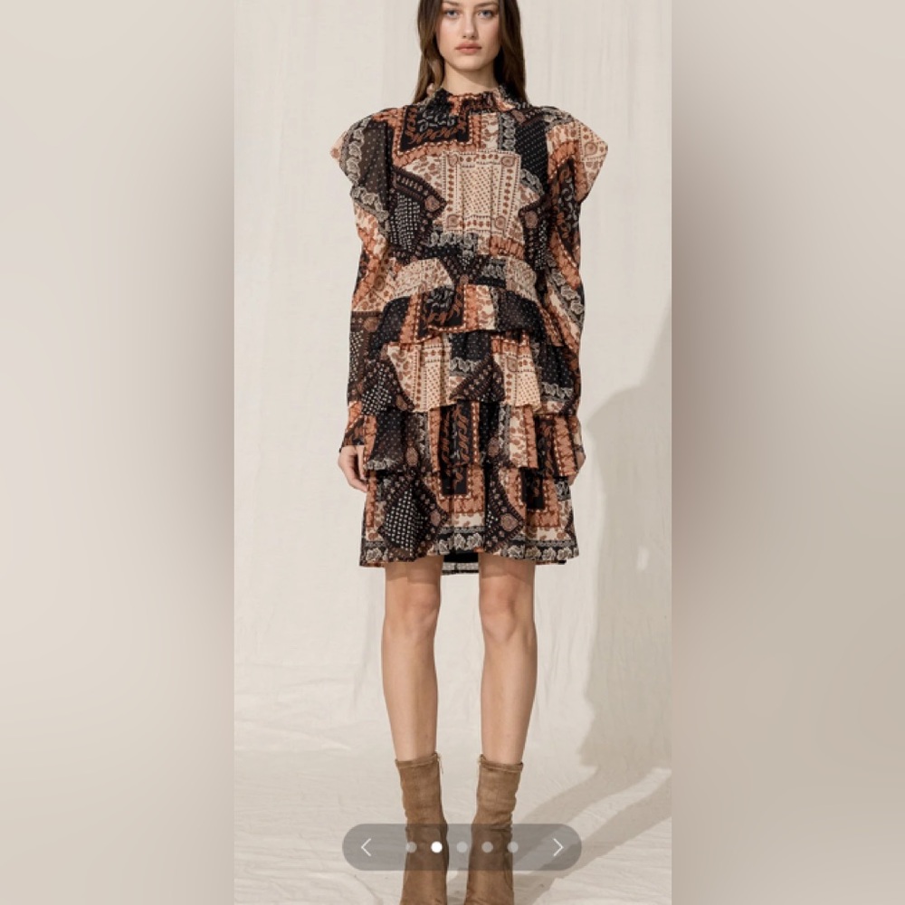 miss me Paisley Chiffon Dress L
